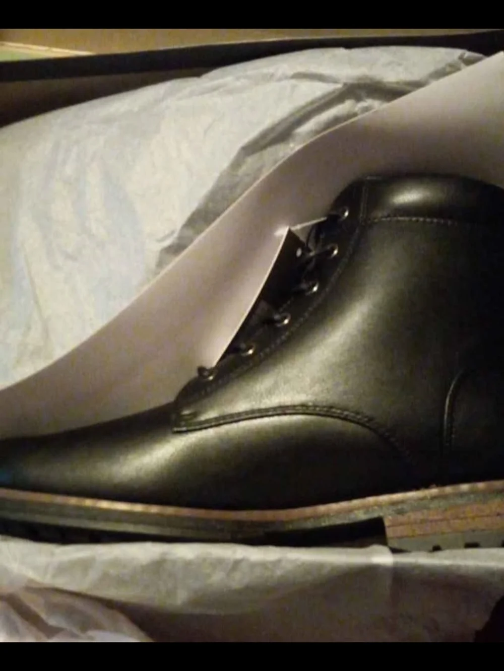Jeffrey Men's Black Leather Lace-Up Ankle Boots